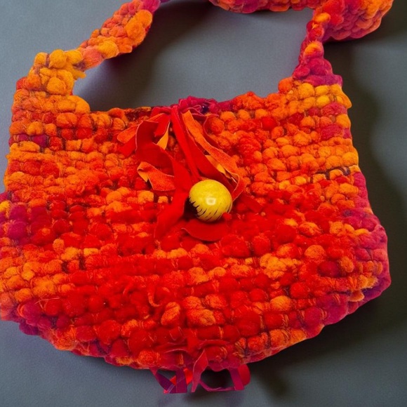 Boho Bag Crochet Purse Large Chunky Woven bag Hand crafted - Picture 10 of 14